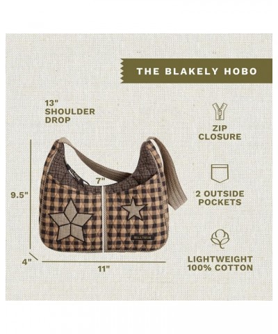 Blakely Hobo Shoulder Bag for Women | Lightweight Multi Compartment Purse with Pockets Farmhouse Stars $26.97 Shoulder Bags