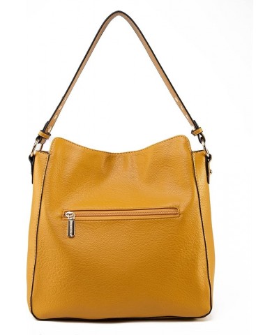 Hobo Bags for Women Top Handle Satchel Shoulder Purse Bucket Handbag Guitar Strap-mustard Yellow $25.77 Satchels