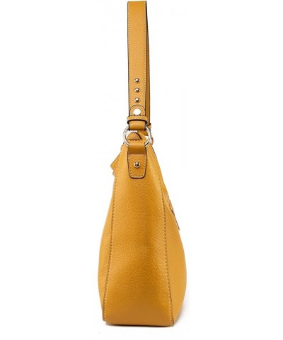 Hobo Bags for Women Top Handle Satchel Shoulder Purse Bucket Handbag Guitar Strap-mustard Yellow $25.77 Satchels