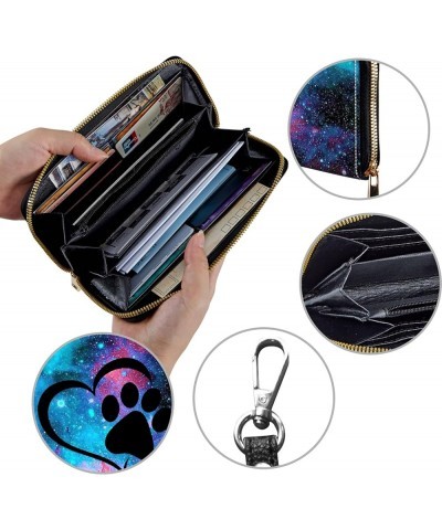 Women's Wallets,Credit Card Holder Money Leather Long Wallet with Wristlet,Large Capacity with Zip-Around Phone Purse for Wom...