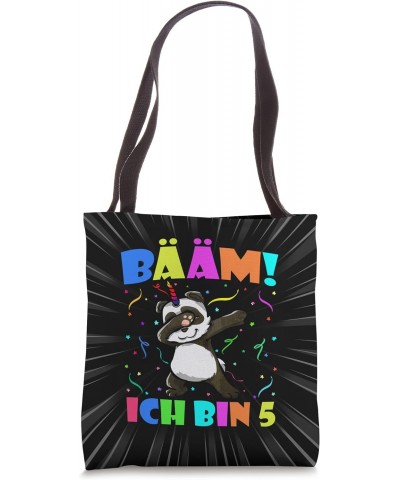 Dabbing Pandicorn - Bääm Ich Bin 5 Kids 5th Birthday Party Tote Bag $11.49 Totes