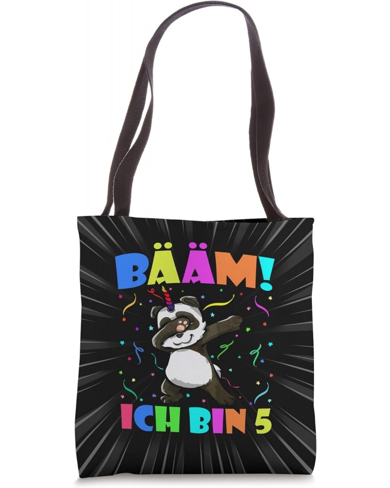 Dabbing Pandicorn - Bääm Ich Bin 5 Kids 5th Birthday Party Tote Bag $11.49 Totes