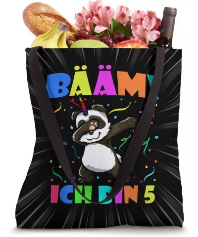 Dabbing Pandicorn - Bääm Ich Bin 5 Kids 5th Birthday Party Tote Bag $11.49 Totes