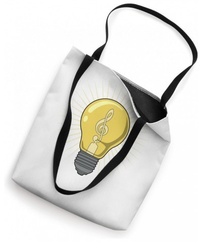 Music Note Light Bulb Inspiration Tote Bag $12.45 Totes