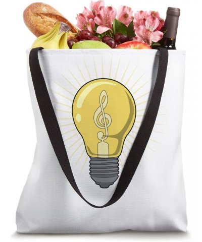 Music Note Light Bulb Inspiration Tote Bag $12.45 Totes