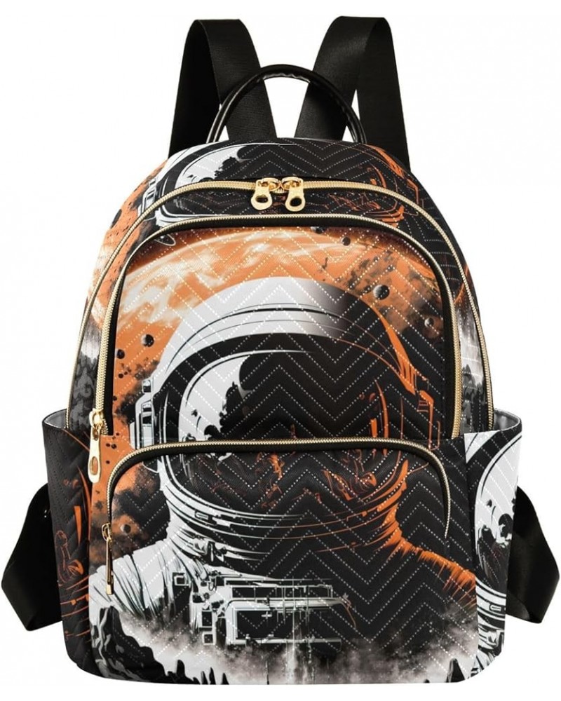 Women's Small Fashion Backpack Spaceastronaut Print Ladies Travel Daypack Aesthetic Shoulder Bag 10.2×5.1×12.5 IN $17.27 Back...