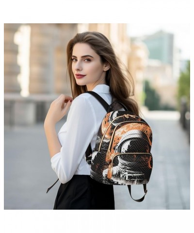 Women's Small Fashion Backpack Spaceastronaut Print Ladies Travel Daypack Aesthetic Shoulder Bag 10.2×5.1×12.5 IN $17.27 Back...