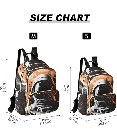 Women's Small Fashion Backpack Spaceastronaut Print Ladies Travel Daypack Aesthetic Shoulder Bag 10.2×5.1×12.5 IN $17.27 Back...