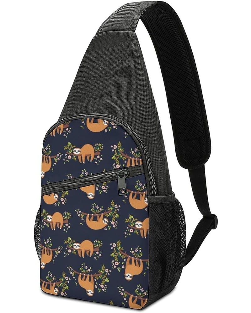 Sling Bag, Cross Body Chest Sling Backpack, Travel Chest Backpack, Day of The Dead Skeleton Dance Shoulder Sports Bag for Out...