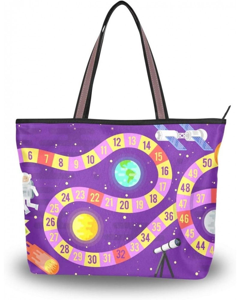 Tote Bag Kids Science Board Game Shoulder Bag Handbag for Women Girls $13.50 Shoulder Bags