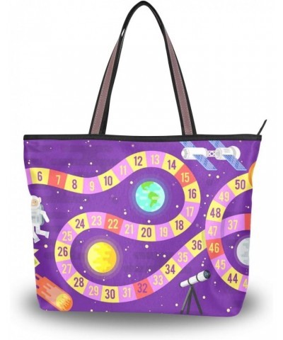 Tote Bag Kids Science Board Game Shoulder Bag Handbag for Women Girls $13.50 Shoulder Bags