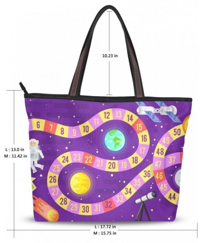 Tote Bag Kids Science Board Game Shoulder Bag Handbag for Women Girls $13.50 Shoulder Bags