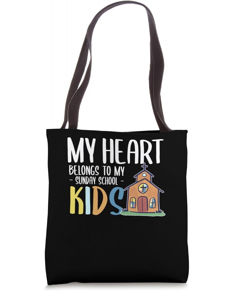 My Heart Belongs To My School Kids - Sunday School Teacher Tote Bag $13.67 Totes