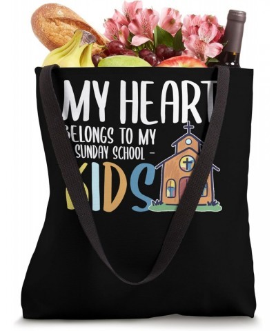 My Heart Belongs To My School Kids - Sunday School Teacher Tote Bag $13.67 Totes