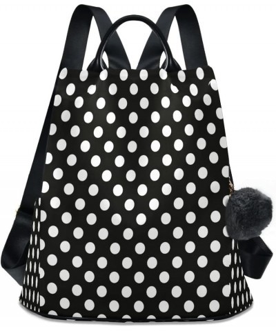 Polka Dot Black White Women Backpack Anti-theft Handbag Purse Travel Bag Fashion Shoulder Bags Multicolor12 $20.00 Backpacks