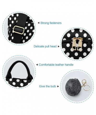 Polka Dot Black White Women Backpack Anti-theft Handbag Purse Travel Bag Fashion Shoulder Bags Multicolor12 $20.00 Backpacks