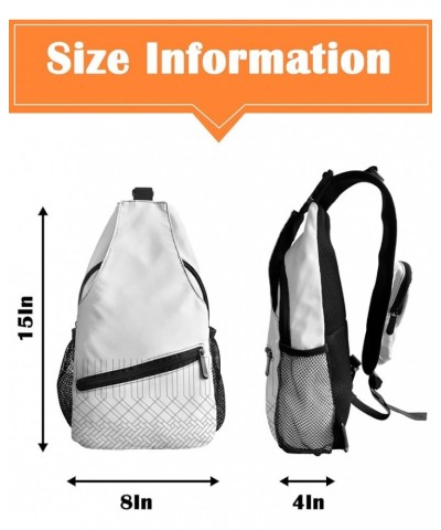 Sling Bag Crossbody Bag for Women Men Simple Abstract Geometric Lines Waterproof Hiking Backpack Lightweight Chest Shoulder B...