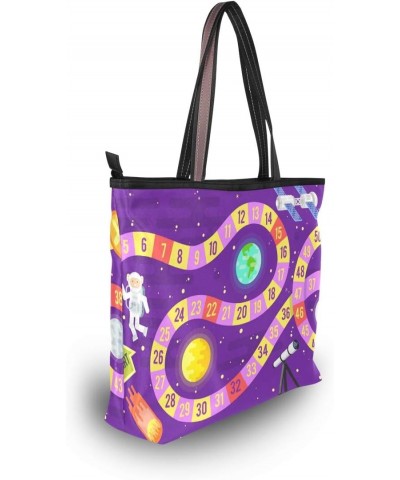 Tote Bag Kids Science Board Game Shoulder Bag Handbag for Women Girls $13.50 Shoulder Bags