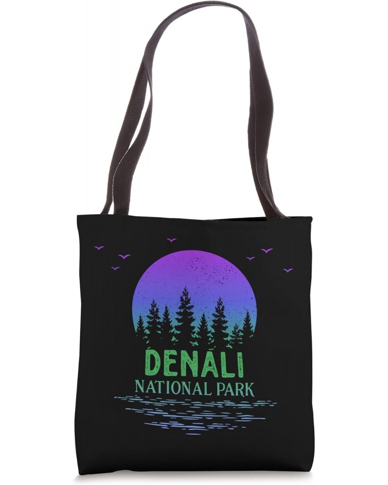 Denali National Park Alaska Colorful Gradient Souvenir Tote Bag $10.80 Totes