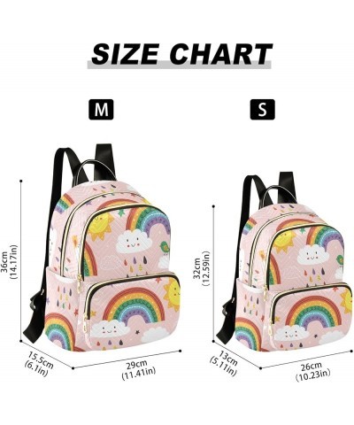 Travel Backpack Purse for Women Fashion Anti-theft Work Casual Rainbow Sun Pink Daypack Shoulder Bag Medium Size Medium $20.3...