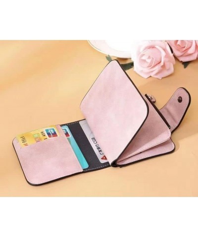 Small Vegan Leather Wallet for Women, Tri-Fold Folding Slim Purse Zipper Pocket Wallet Mother's Day Gifts (Grey) Gray $20.62 ...