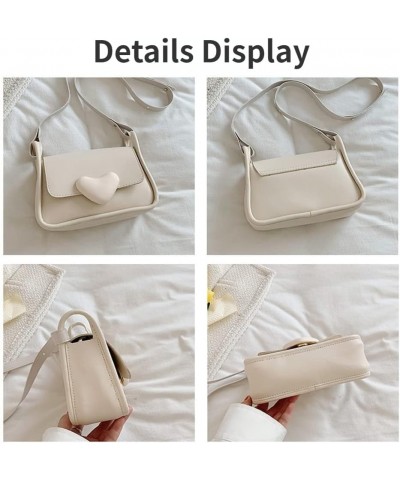 Summer PU Crossbody Bags for Women Trendy Shoulder Bag Elegant with Heart Green $12.42 Shoulder Bags