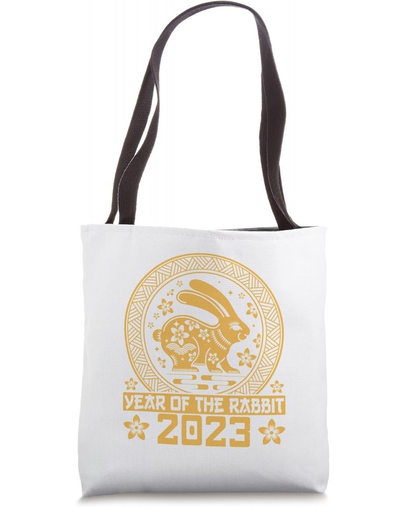 Chinese New Year 2023 Chinese Zodiac Year of the Rabbit Tote Bag $16.20 Totes