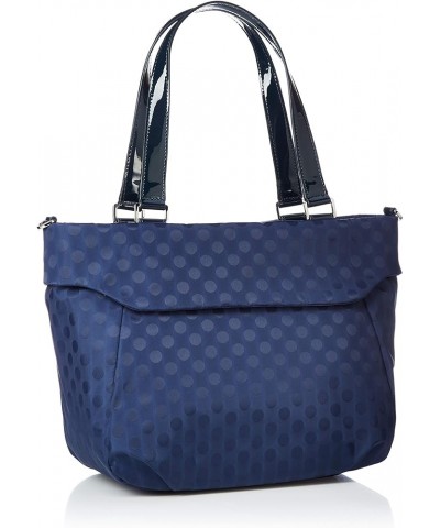 Polka Dots Y92-11-02 Folded 2-Way Tote Small Navy $46.01 Totes