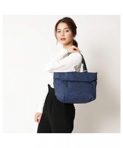 Polka Dots Y92-11-02 Folded 2-Way Tote Small Navy $46.01 Totes