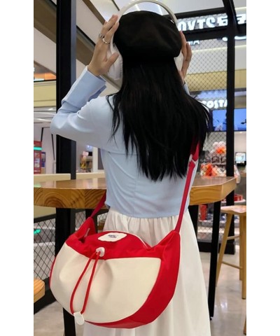 Shoulder Bag for Women Men Trendy Cresent Sling Bag Dumpling Bag Crossbody Bag Hobo Bag Purse Set Casual Handbag A-red $28.10...