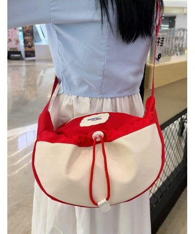 Shoulder Bag for Women Men Trendy Cresent Sling Bag Dumpling Bag Crossbody Bag Hobo Bag Purse Set Casual Handbag A-red $28.10...