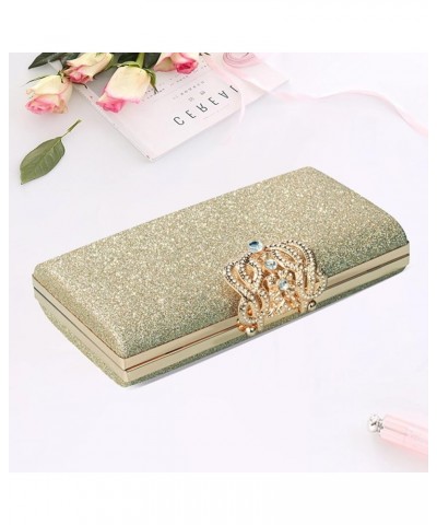 Women Bling Evening Handbag Bridal Sequin Clutch Bags Sparkling Cocktail Party Purse Wedding Handbags with Chain Champagne $1...