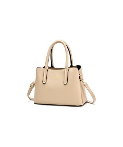 Fashion Leather Handbag For Ladies Sling Bags For Women Leather Shoulder Bag Handbags Solid Simple Handle Bags Khaki $15.95 T...