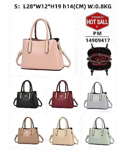 Fashion Leather Handbag For Ladies Sling Bags For Women Leather Shoulder Bag Handbags Solid Simple Handle Bags Khaki $15.95 T...