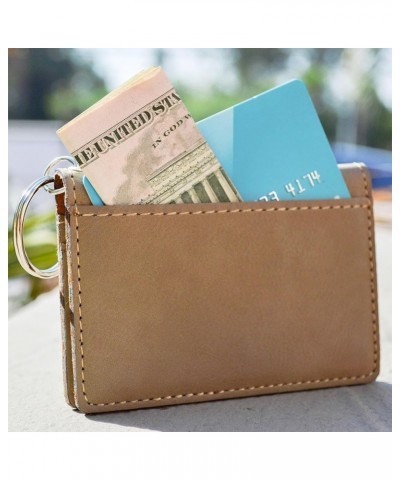 ID Holder Wallet, Low Wing Airplane, Personalized Engraving Included (Teal) Light Brown $16.79 Wallets