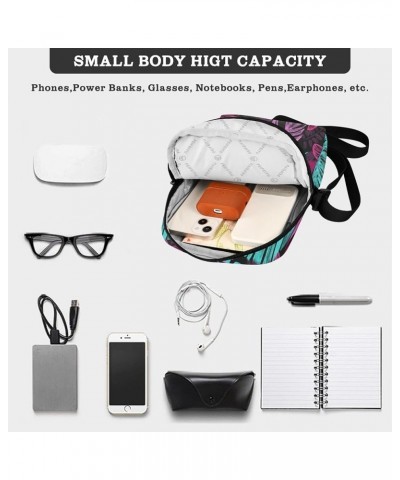 Small Crossbody Bag Men Women,Adjustable Crossbody Bag with Zipper Multi074 $10.78 Crossbody Bags