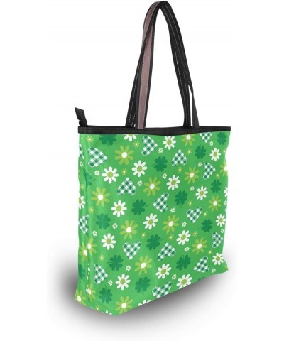 QMXO Spring Flowers Daisy Green Handbags and Purse for Women Tote Bag Large Capacity Top Handle Shopper Shoulder Bag $10.35 T...