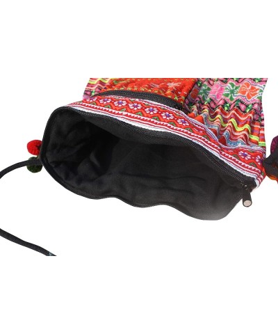 Purse Made From Thai Hmong Hill Tribe Childrens Skirt Dark Red $18.48 Handbags