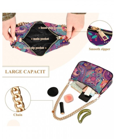 Mandala Shoulder Bag for Women Clutch Purse Crescent Bag with Zipper Closure for Travel Shopping Party $12.90 Shoulder Bags