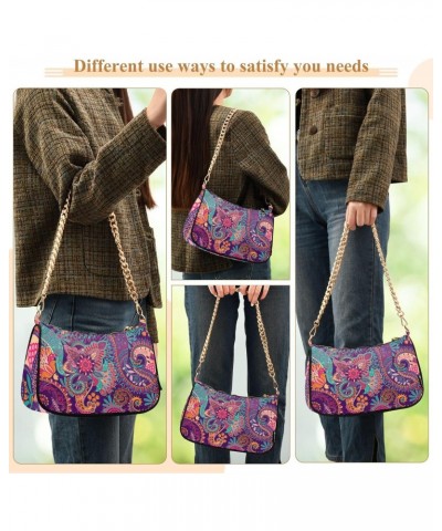 Mandala Shoulder Bag for Women Clutch Purse Crescent Bag with Zipper Closure for Travel Shopping Party $12.90 Shoulder Bags