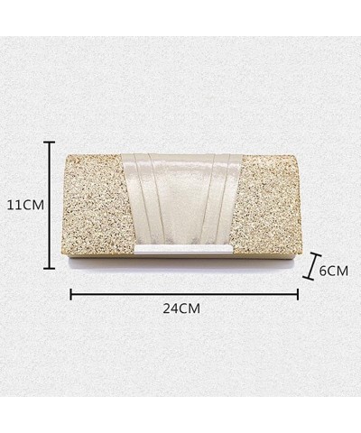 Women's Evening Bag Sparkling Fliped Formal Clutch Purse Wedding Party Chain Crossbody Bag for Women Gold $9.84 Evening Bags