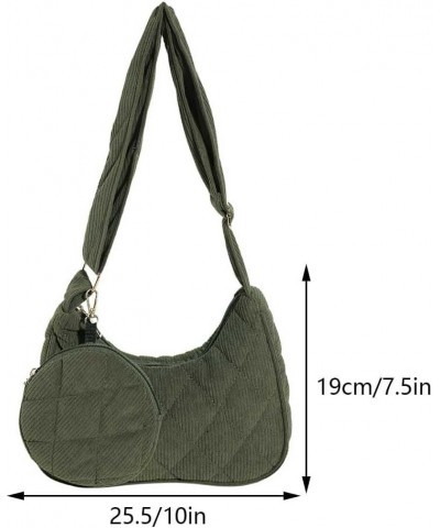 Women Tote Handbag with Purse Vintage Shoulder Bag Versatile Tote Bag Top Handle Bag Fall Winter Purse Green $8.10 Shoulder Bags