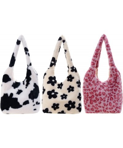 Printed Shoulder Bag Ladies Winter Plush Handbag Simple Underarm Bag (Color : 1, Size : 350 * 340 * 90mm) 350*340*90mm 1 $18....