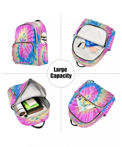 Backpack Purse for Women Tie Dye Pattern Casual Shoulder Bag Small Backpack M Small $11.44 Backpacks