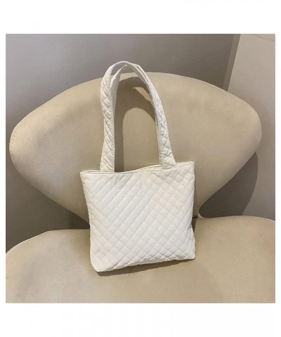 Large Capacity Shoulder Bags Women Autumn Winter Handbag White $8.01 Totes