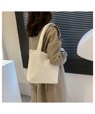 Large Capacity Shoulder Bags Women Autumn Winter Handbag White $8.01 Totes