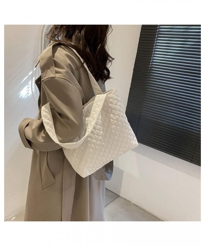 Large Capacity Shoulder Bags Women Autumn Winter Handbag White $8.01 Totes