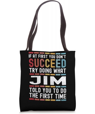 Jim Name Personalized Funny Birthday Christmas Joke Tote Bag $15.23 Totes