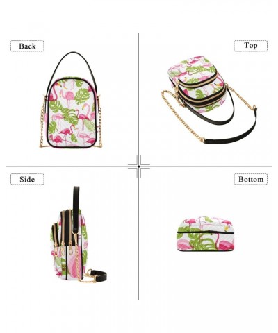 Flamingo Multi Pockets Crossbody Bags for Women Zip Cell Phone Purse Wallet Bag with Detachable Shoulder Strap Cross Body Han...