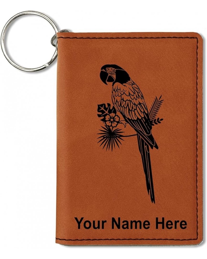 ID Holder Wallet, Parrot, Personalized Engraving Included (Teal) Dark Brown $13.72 Wallets